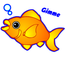Cool Goldfish chan (English) sticker #5474378