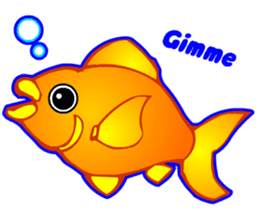 Cool Goldfish chan (English) sticker #5474378