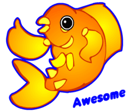 Cool Goldfish chan (English) sticker #5474379