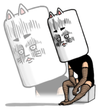 As cat, as a person sticker #5474603