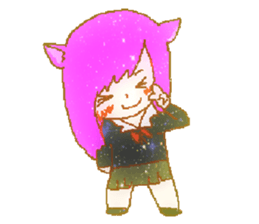 a girl's Sticker sticker #5475148