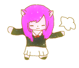 a girl's Sticker sticker #5475170