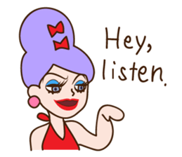 Drag queen stickers in English sticker #5475372