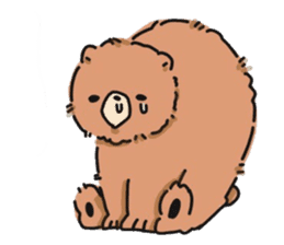 round shouldered bear sticker #5475959