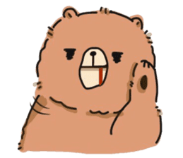 round shouldered bear sticker #5475965