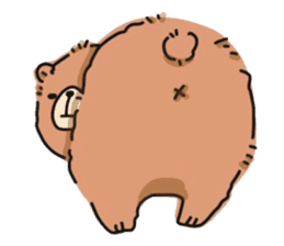 round shouldered bear sticker #5475971