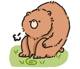 round shouldered bear sticker #5475973