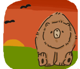 round shouldered bear sticker #5475975