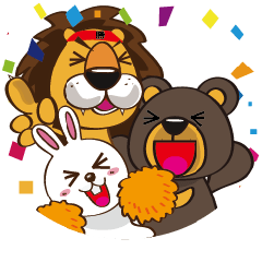 lion with his friends