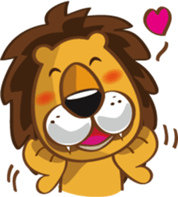 lion with his friends sticker #5476027