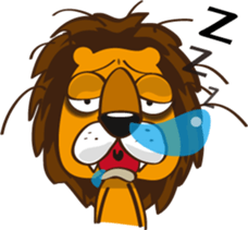lion with his friends sticker #5476028