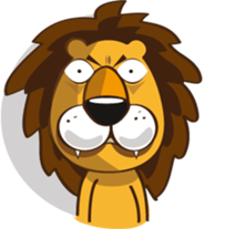 lion with his friends sticker #5476033