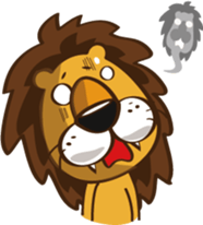lion with his friends sticker #5476035