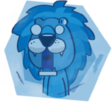 lion with his friends sticker #5476037
