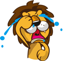 lion with his friends sticker #5476039