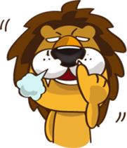 lion with his friends sticker #5476048
