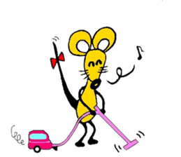 the zhu-maru of the yeiiow mouse sticker #5476900