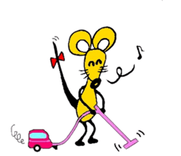 the zhu-maru of the yeiiow mouse sticker #5476900