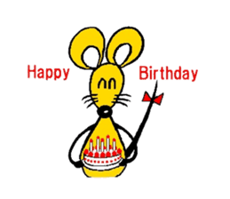 the zhu-maru of the yeiiow mouse sticker #5476901