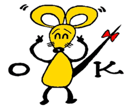 the zhu-maru of the yeiiow mouse sticker #5476909