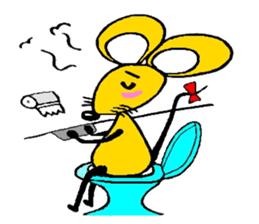 the zhu-maru of the yeiiow mouse sticker #5476919