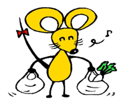 the zhu-maru of the yeiiow mouse sticker #5476921