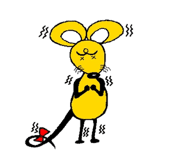 the zhu-maru of the yeiiow mouse sticker #5476924
