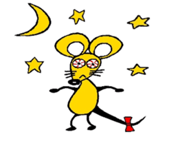 the zhu-maru of the yeiiow mouse sticker #5476925