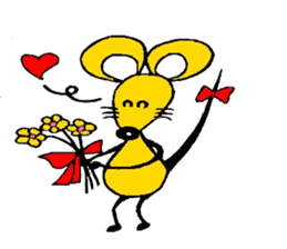 the zhu-maru of the yeiiow mouse sticker #5476930