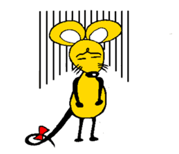 the zhu-maru of the yeiiow mouse sticker #5476936
