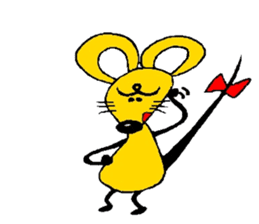 the zhu-maru of the yeiiow mouse sticker #5476938