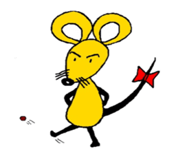 the zhu-maru of the yeiiow mouse sticker #5476939