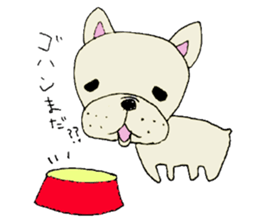 Bull dog and cat sticker #5477420