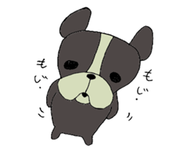 Bull dog and cat sticker #5477421