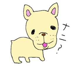 Bull dog and cat sticker #5477423