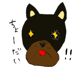 Bull dog and cat sticker #5477424