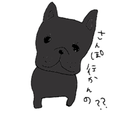 Bull dog and cat sticker #5477426