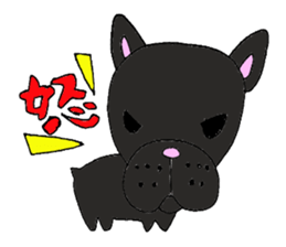 Bull dog and cat sticker #5477435