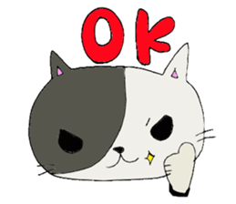 Bull dog and cat sticker #5477443