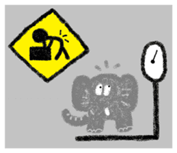 Sign and Animal sticker #5477705
