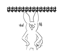 Cute rabbit is parent and child sticker #5477891