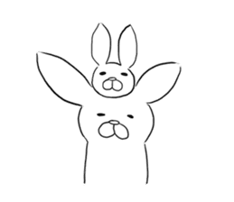 Cute rabbit is parent and child sticker #5477892