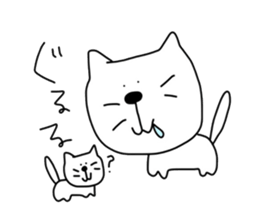 Cat is big face. sticker #5478144