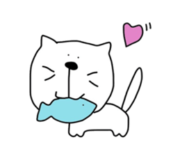 Cat is big face. sticker #5478146