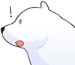 White bear to hear properly sticker #5481595