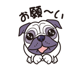 One day of love dog "Pug" sticker #5482500