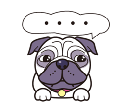 One day of love dog "Pug" sticker #5482502
