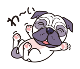 One day of love dog "Pug" sticker #5482504