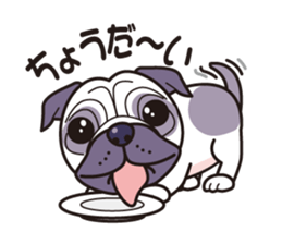 One day of love dog "Pug" sticker #5482505