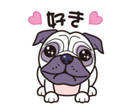 One day of love dog "Pug" sticker #5482512